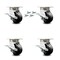 Service Caster 4 Inch Kingpinless Phenolic Wheel Swivel Caster Set with Brakes and Swivel Locks SCC-KP30S420-PHR-SLB-BSL-4 - alternate 1